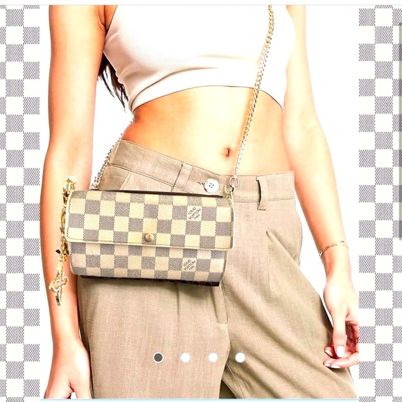 Louis Vuitton Handbags - Louis Vuitton, Sarah damier  wallet ￼ converted Crossbody